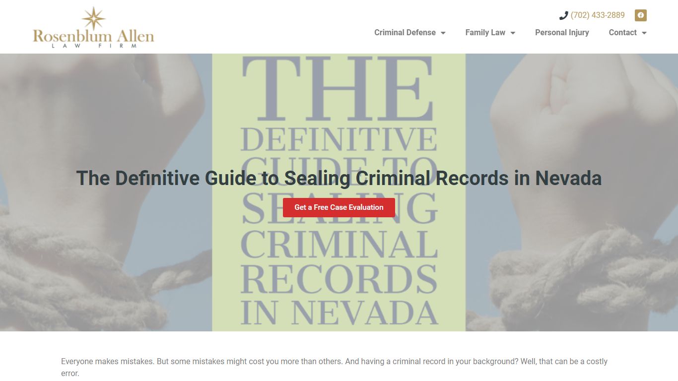 Sealing Criminal Records in Nevada: The Definitive Guide