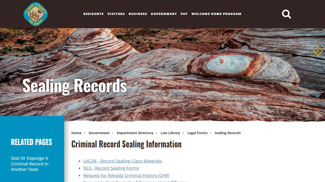 Sealing Records - Clark County, Nevada